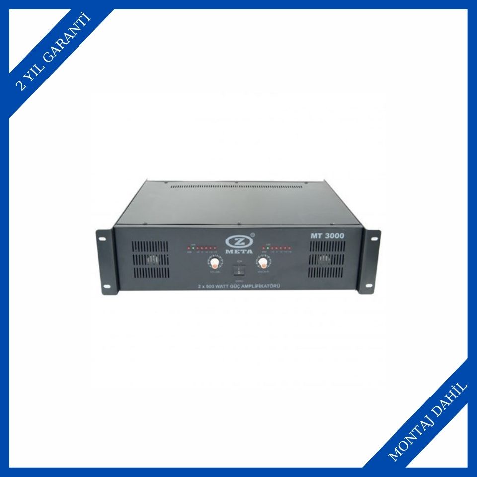 West Sound MT 3000 2x500 Watt 100V Güç Amplifikatörü