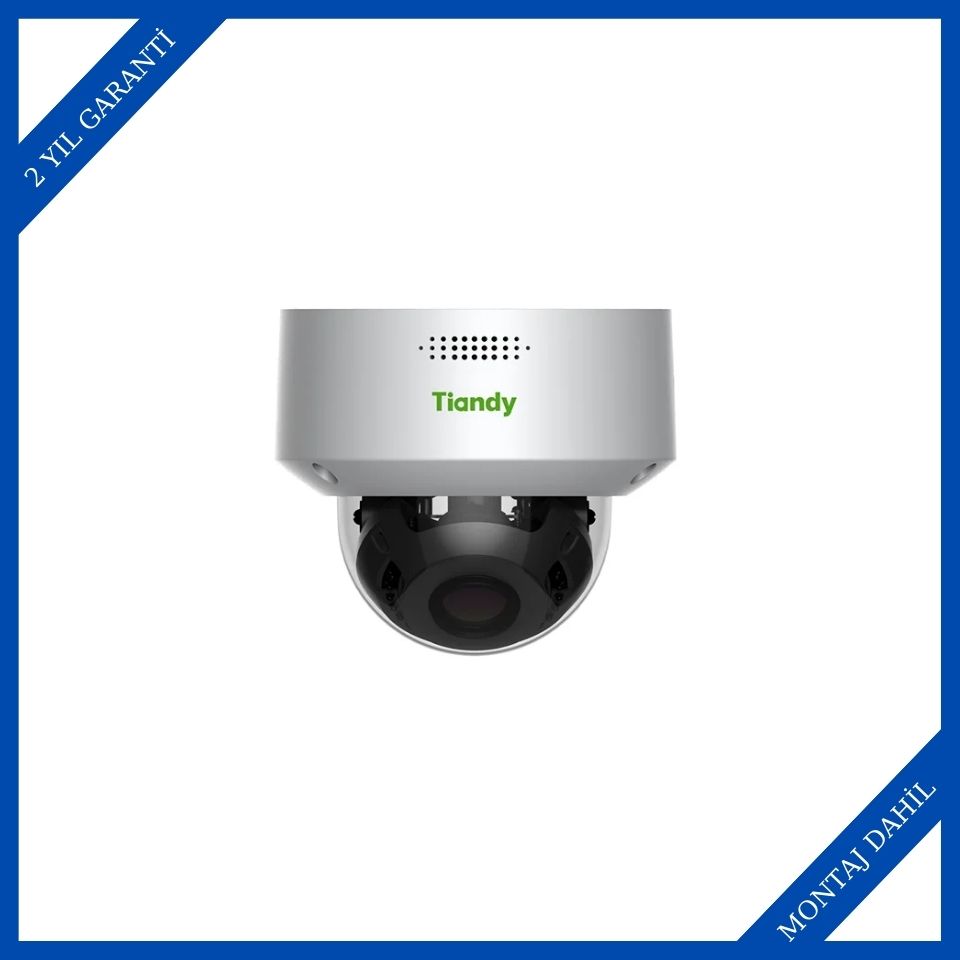 Tiandy TC-C35MP Spec: I5/A/E/Y/M/H/ 2.7-13.5mm/V4.0 5 MP Süper Starlight DC Motorize 140dB WDR Vandalproof Dome Kamera