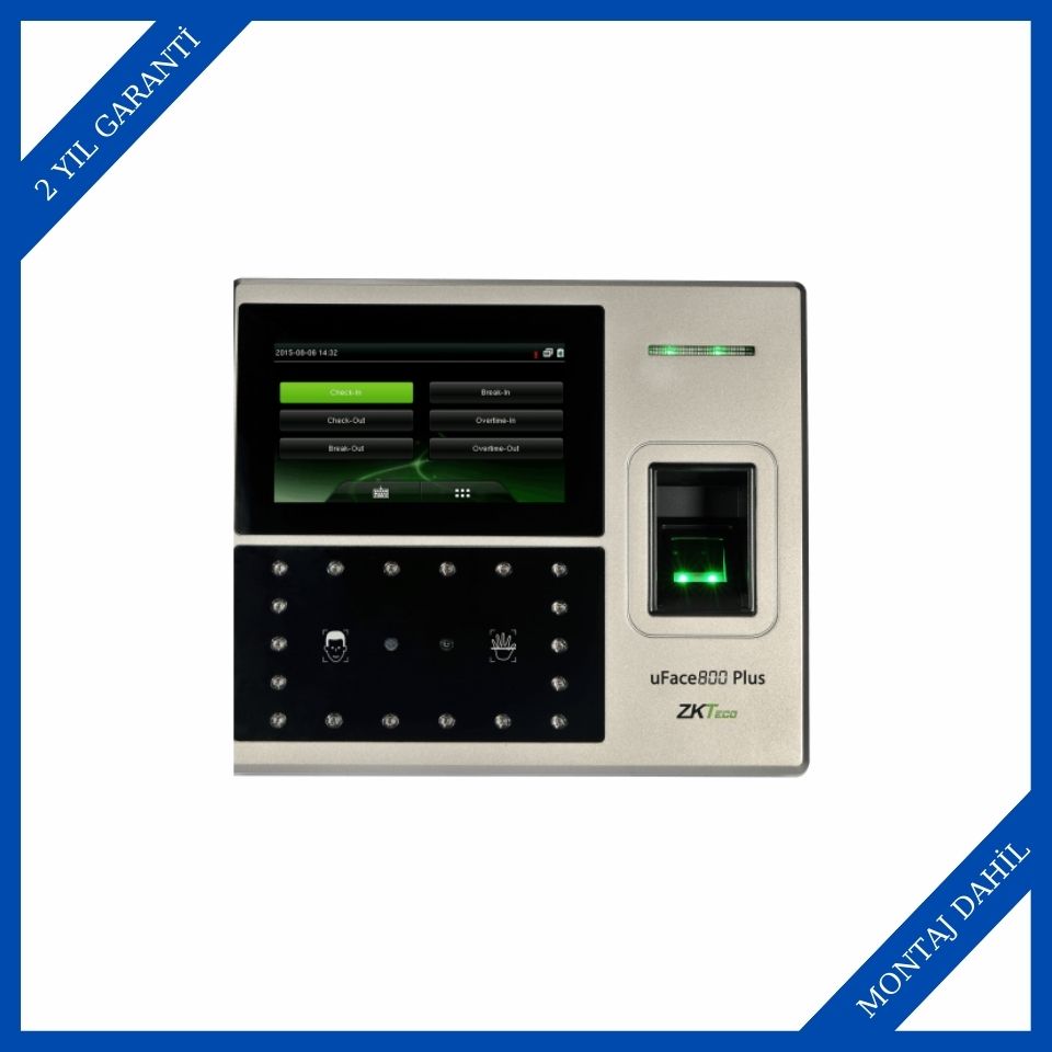 ZKTeco UFACE800 PLUS YÜZ TANIMA VE PARMAK İZİ OKUMALI PDKS CİHAZI