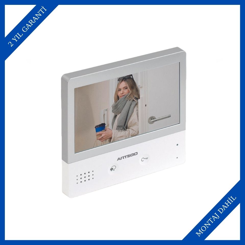 Artego IX-471W 7″ IP DOKUNMATİK EKRAN VİLA VE İÇ MEKAN MONİTÖRÜ