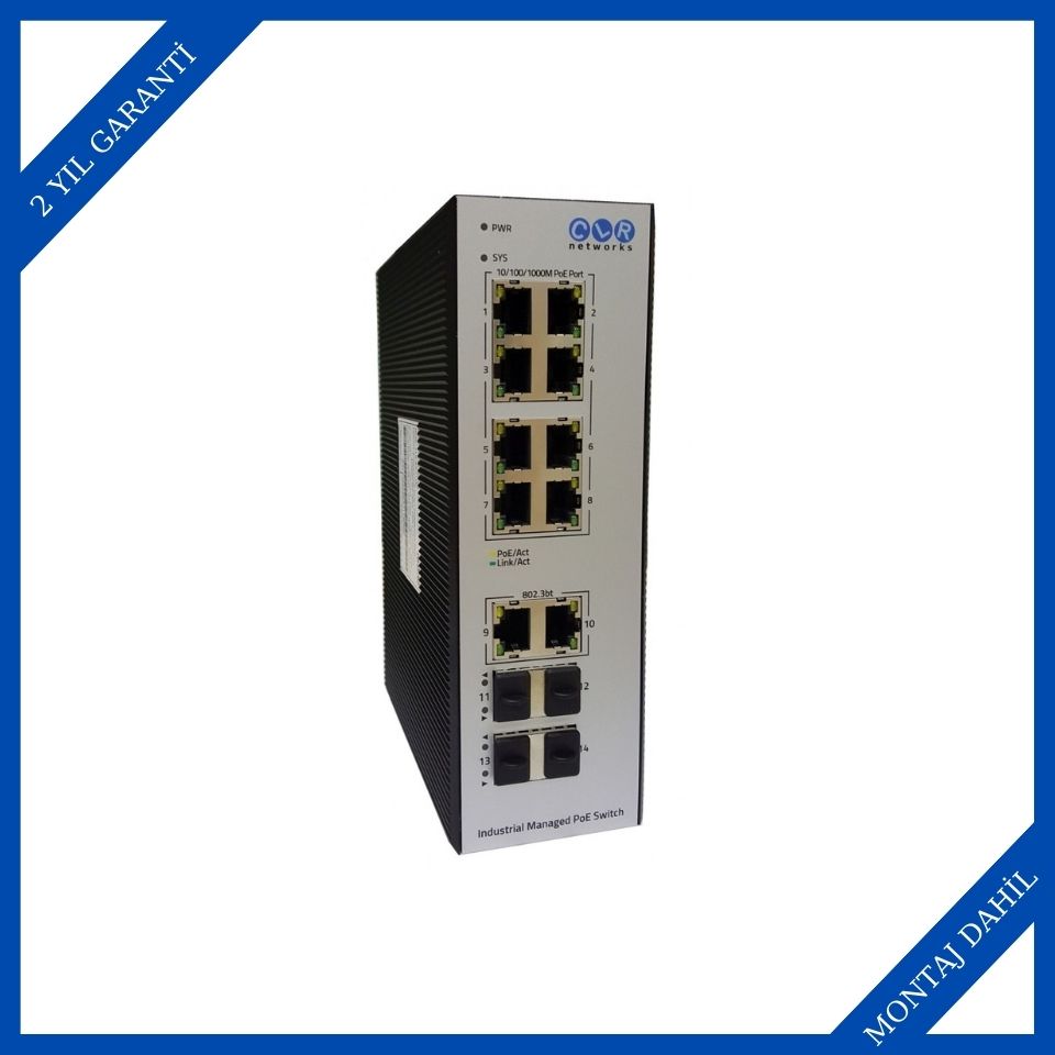 CLR Networks CLR-IES-7114P Poe Switch