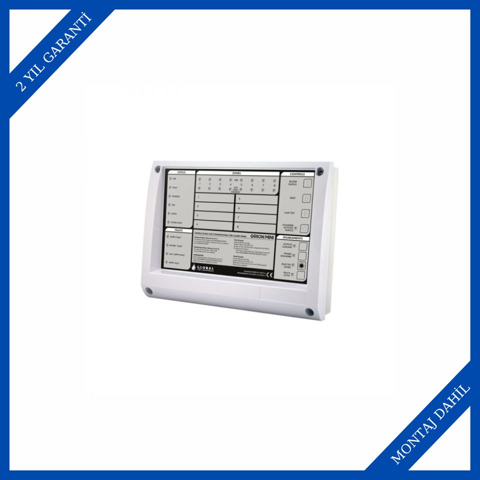 Global ORION-MINI-2 2 Zonlu Konvansiyonel Yangın Algılama Paneli