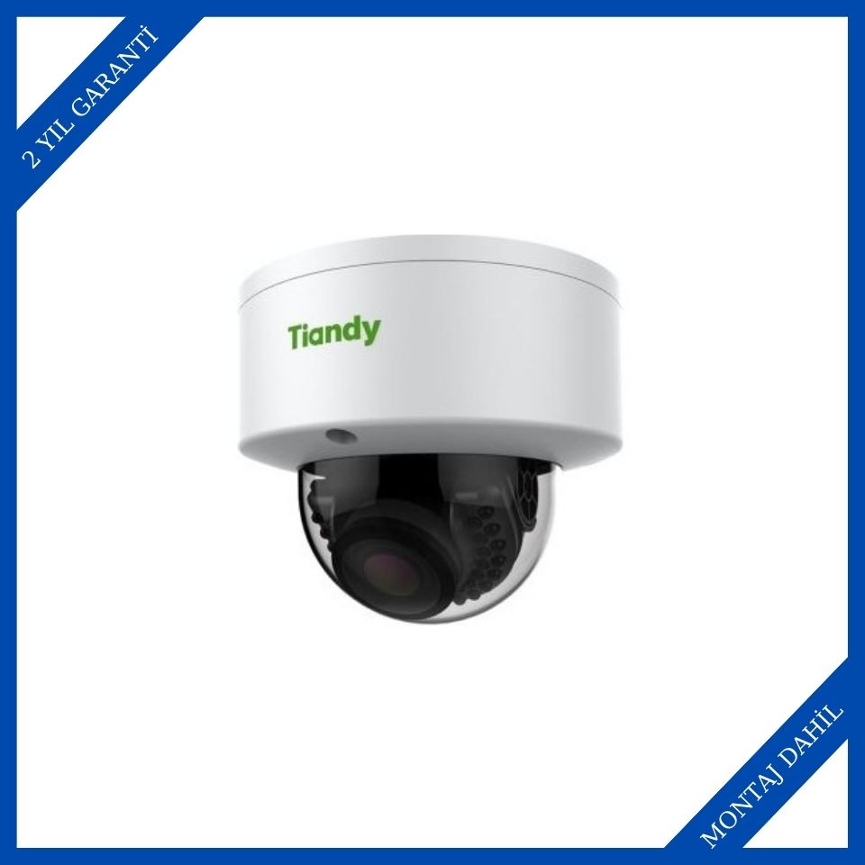 Tiandy TC-C34KS Spec:I3/E/Y/2.8mm/V4.0 4 Megapiksel Starlight Vandalproof WDR IR Dome Kamera