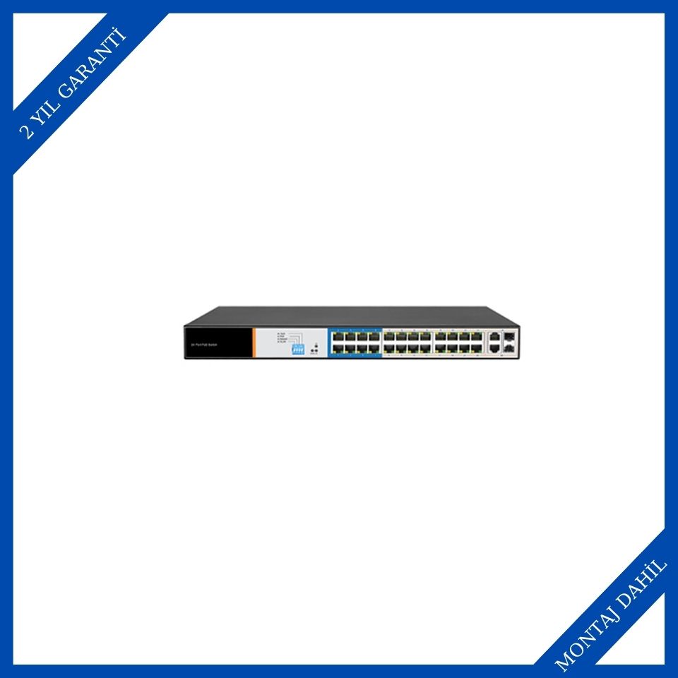 Tiandy YPS-3016G-2SFP-L2 16 Port Gigabit Layer2 Yönetilebilir AI POE switch