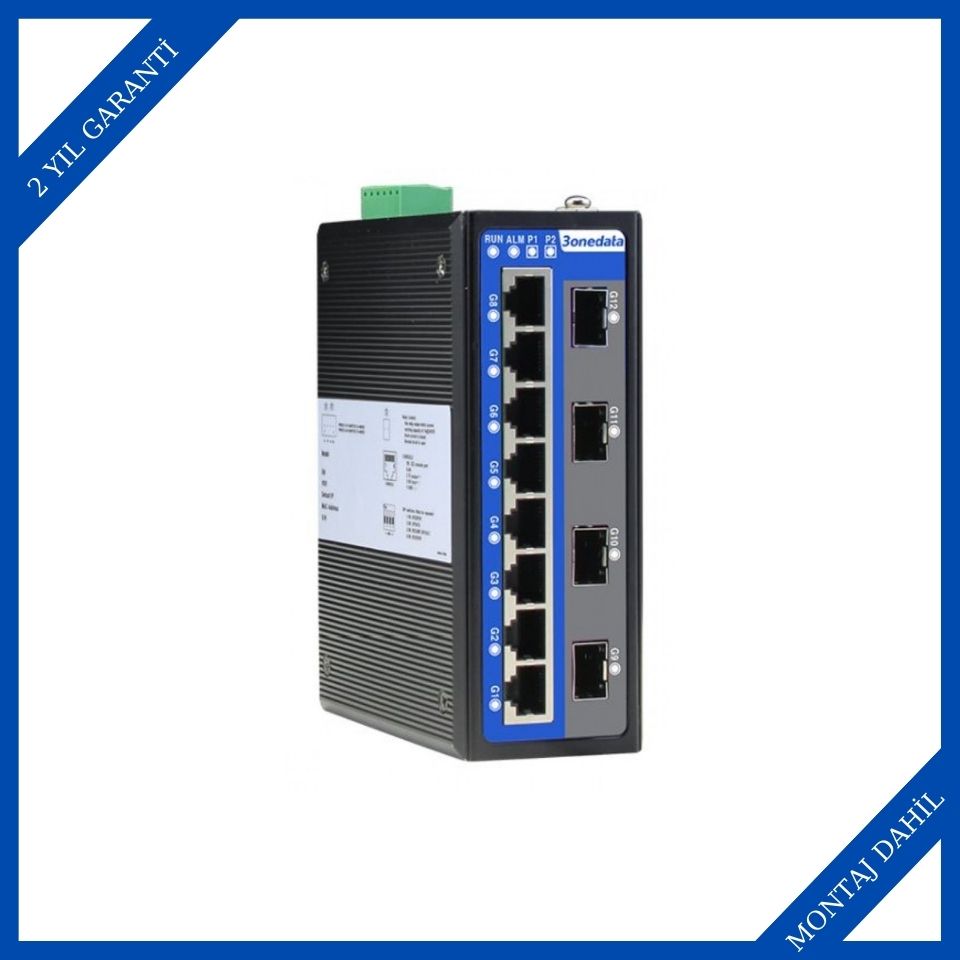 3Onedata IES2312-8GP4GS-2P24-120W Poe Switch