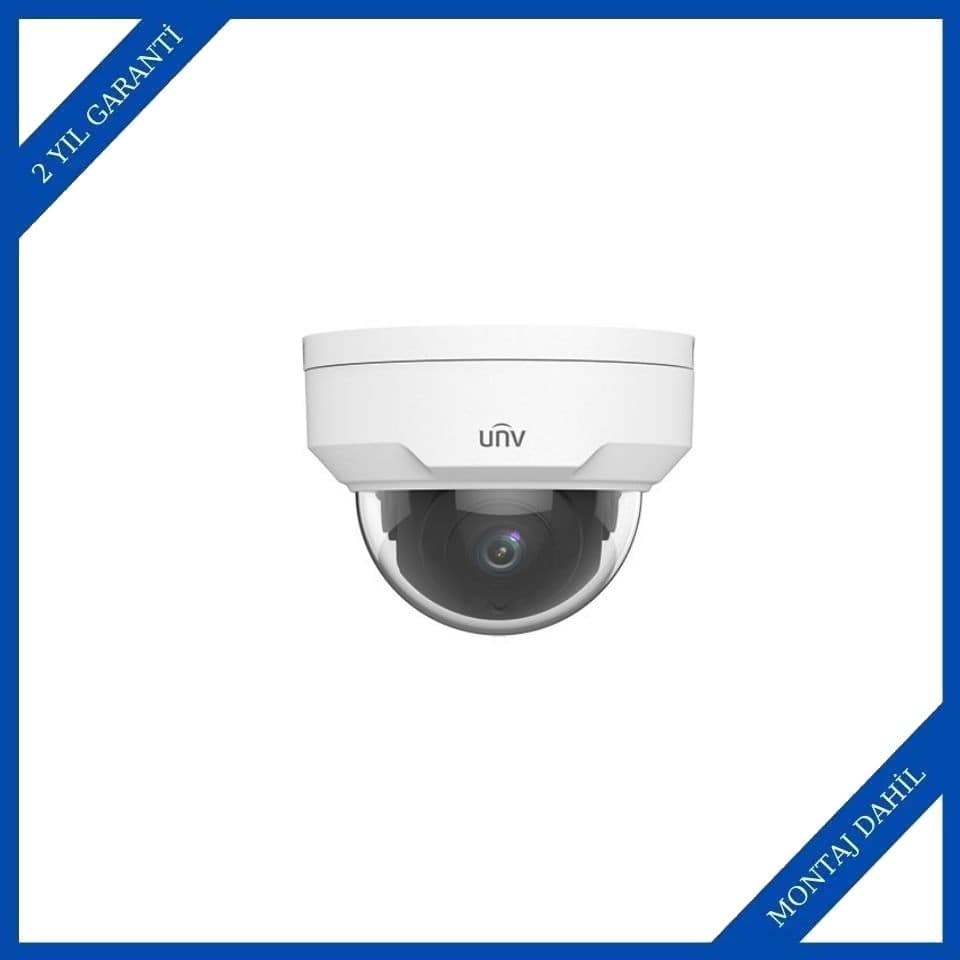 Uniview IPC322LR3-VSPF28(40)-D 2MP Darbeye Dayanıklı Sabit Dome Ip Kamera