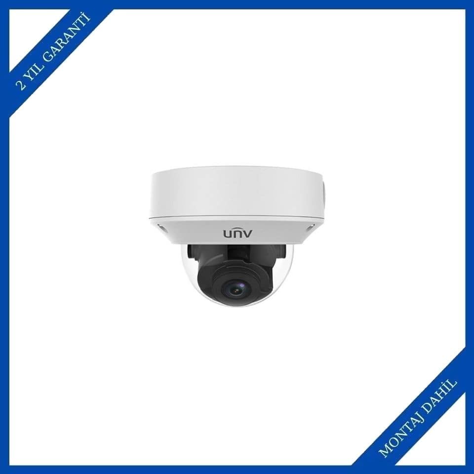 Uniview IPC3232ER3-DUVZ-C 2MP WDR Super Starlight VF Darbeye Dayanıklı Ip Kızılötesi Dome Kamera