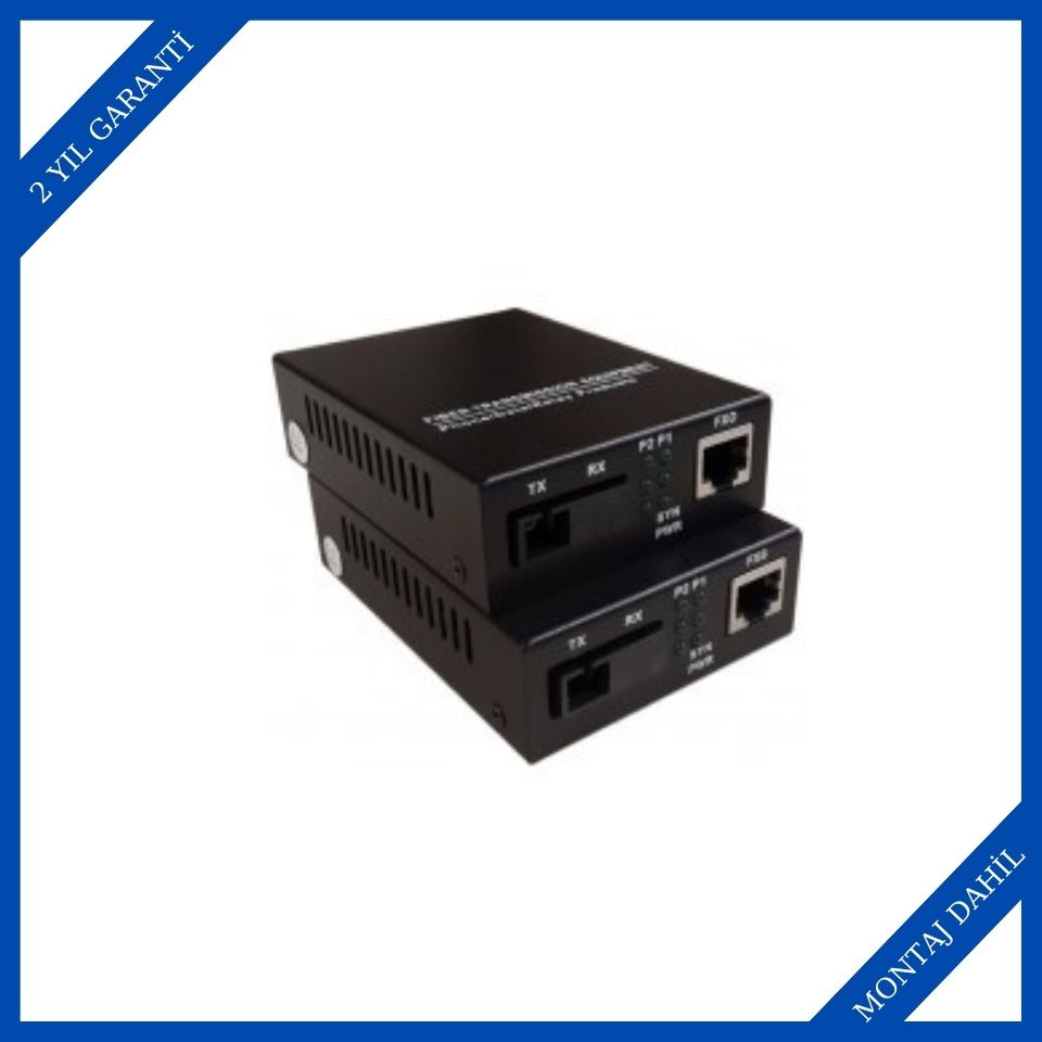 CLR Networks CLR-FXS/FXO-020SF Telefon Fiber Optik Çevirici