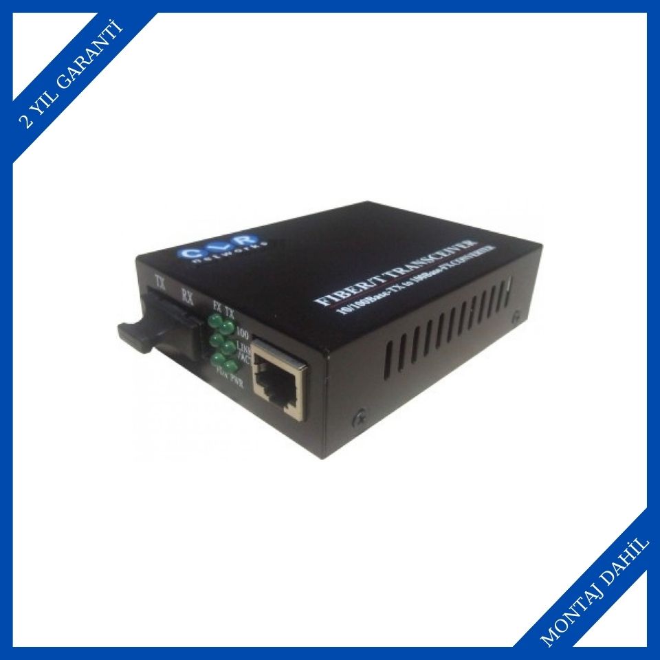 CLR Networks CLR-MCF-B15 Hızlı Ethernet BiDi Fiber Optik Ortam Dönüştürücü