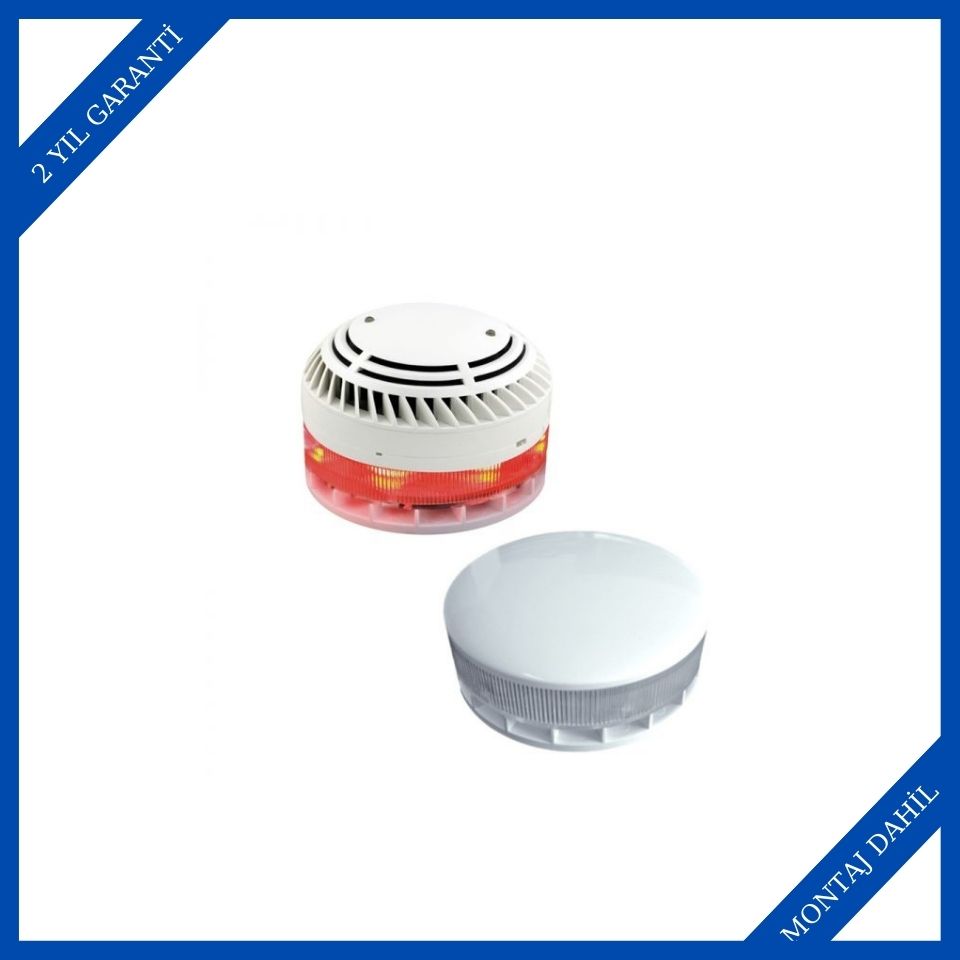 Global VULCAN-2-ASB Adreslenebilir Flaşörlü Buzzerli Dedektör Altlığı