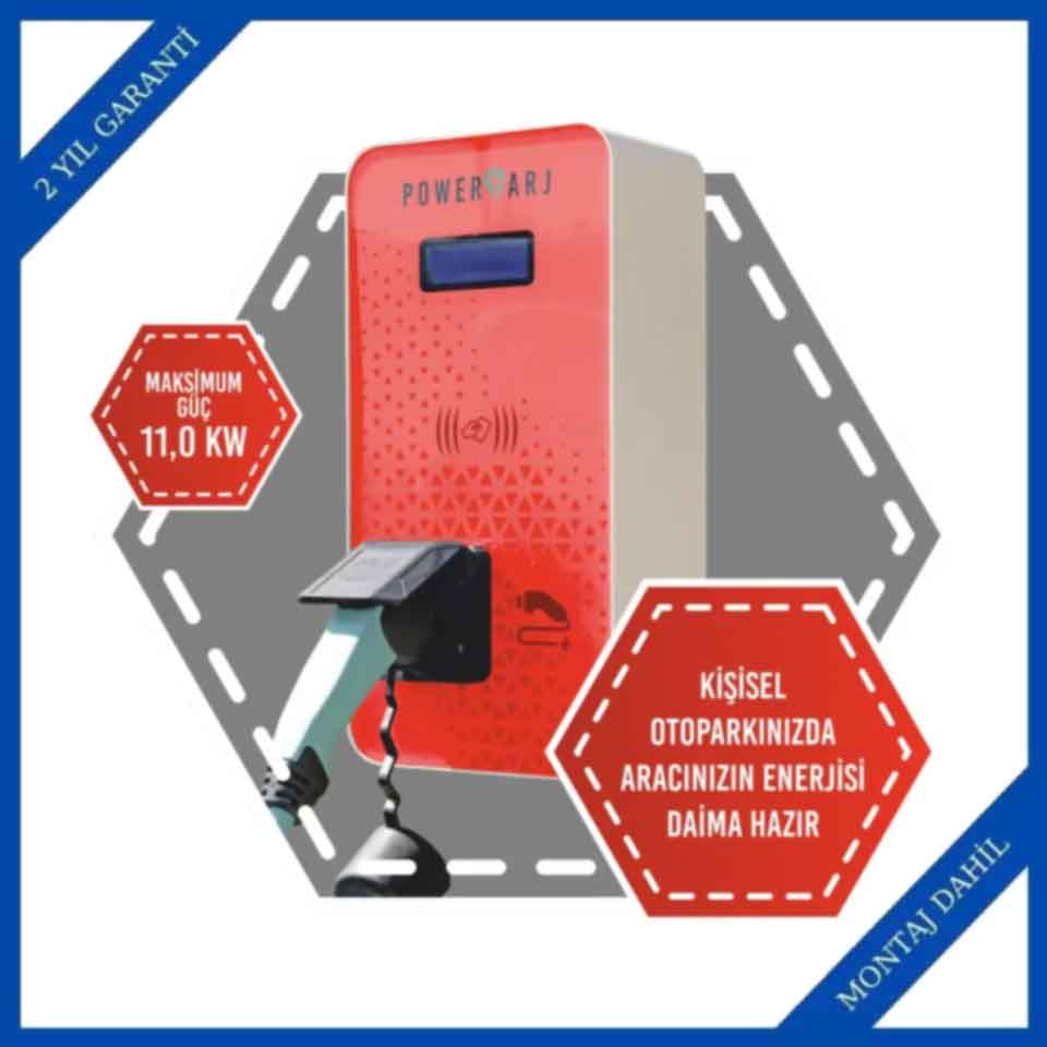 Powerşarj 11 kW Basic Model AC Şarj İstasyonu