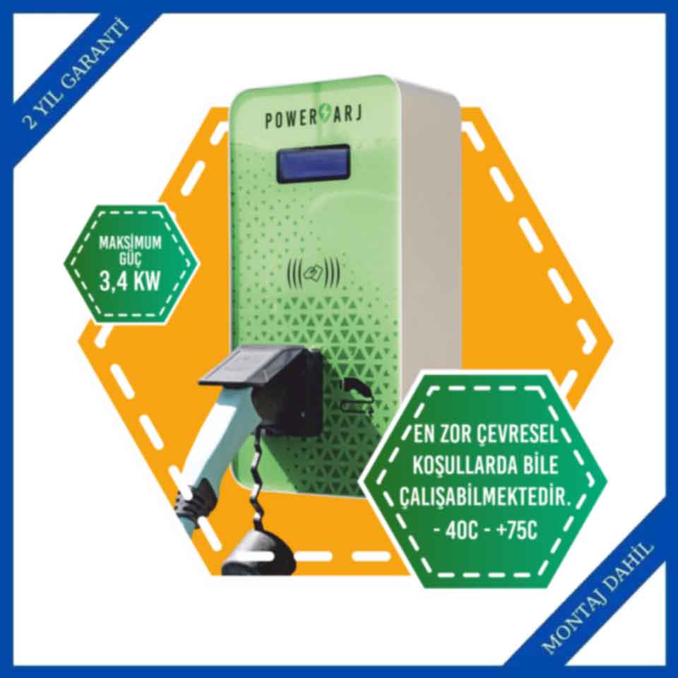 Powerşarj 3.4 kW Basic Model AC Şarj İstasyonu