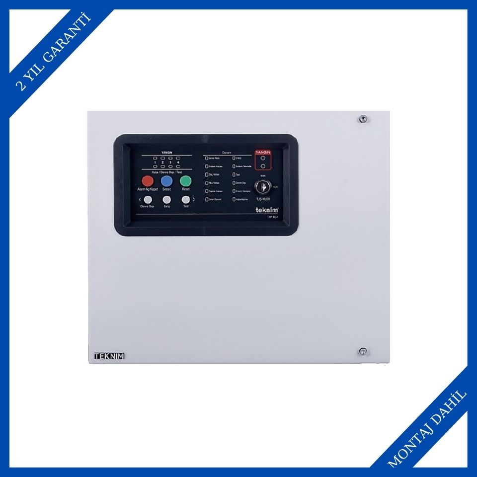 Teknim TFP-404 4 Bölgeli Konvansiyonel Yangın Alarm Paneli