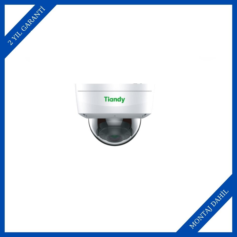 Tiandy TC-C32KS Spec:I3/E/Y/C/SD/2.8mm/V6.0 2 Megapiksel Starlight Vandalproof IR Dome Kamera