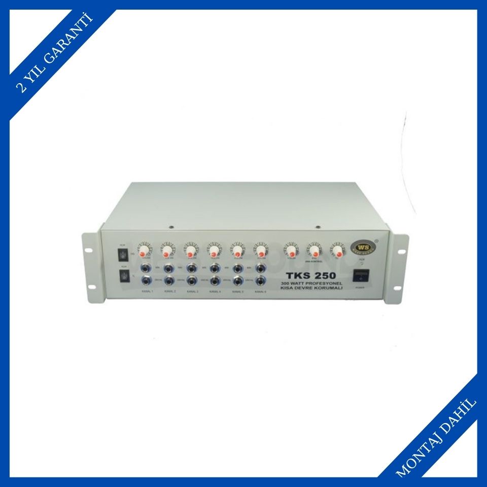 West Sound TKS 250 TR 250 Watt 6 Kanal 100V Mikser Amfi