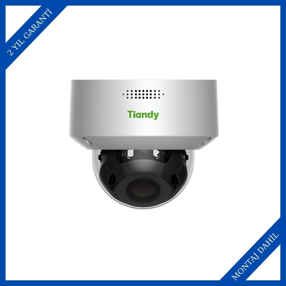 Tiandy TC-C35MP Spec: I5W/A/E/Y/M/H/ 2.7-13.5mm/V4.0 5 MP Süper Starlight DC Auto-iris Motorize Zoom WDR IR Dome Kamera