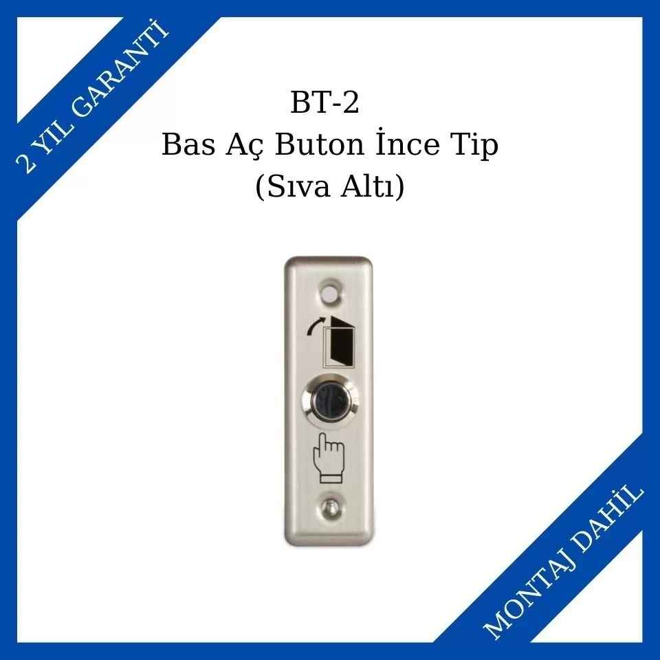 Makim BT-2 Bas Aç Buton İnce Tip (Sıva Altı)