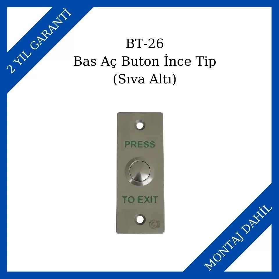Makim BT-26 Bas Aç Buton İnce Tip (Sıva Altı)