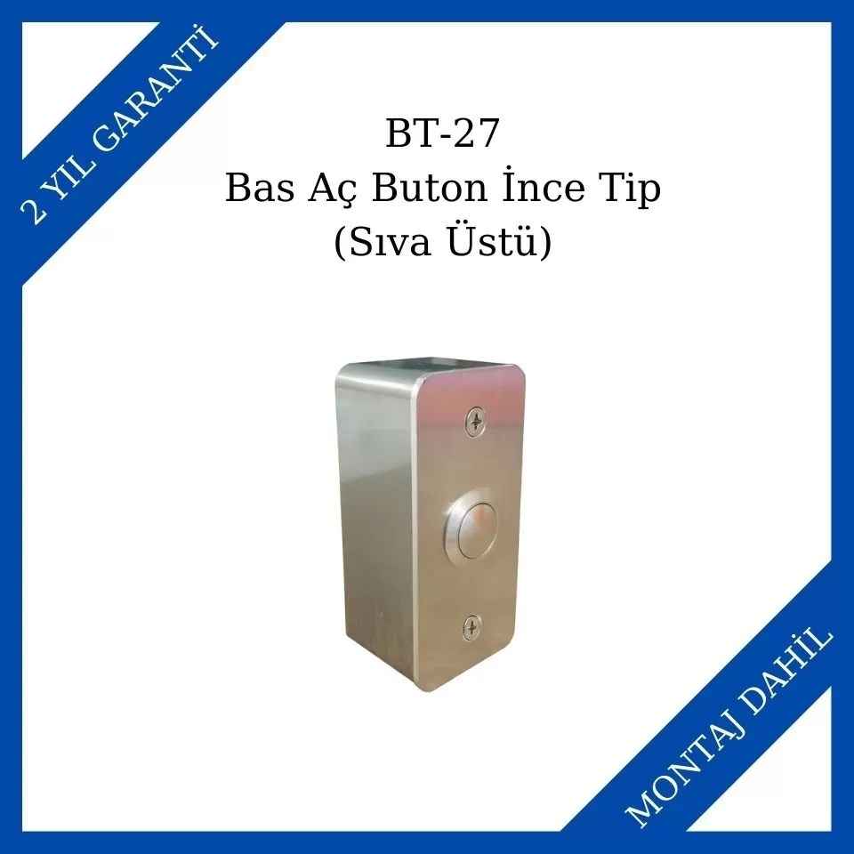 Makim BT-27 Bas Aç Buton İnce Tip (Sıva Üstü)
