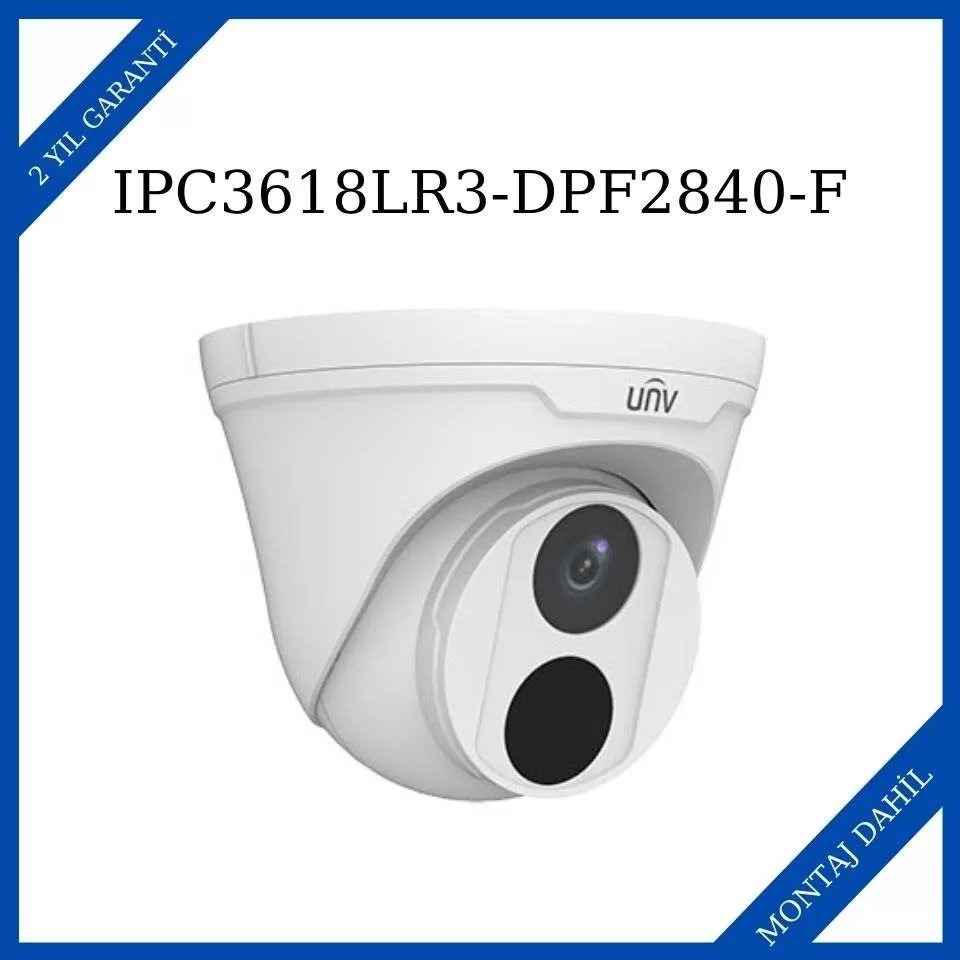 Uniview IPC3618LR3-DPF2840-F 4K Sabit Dome Ağ Kamerası