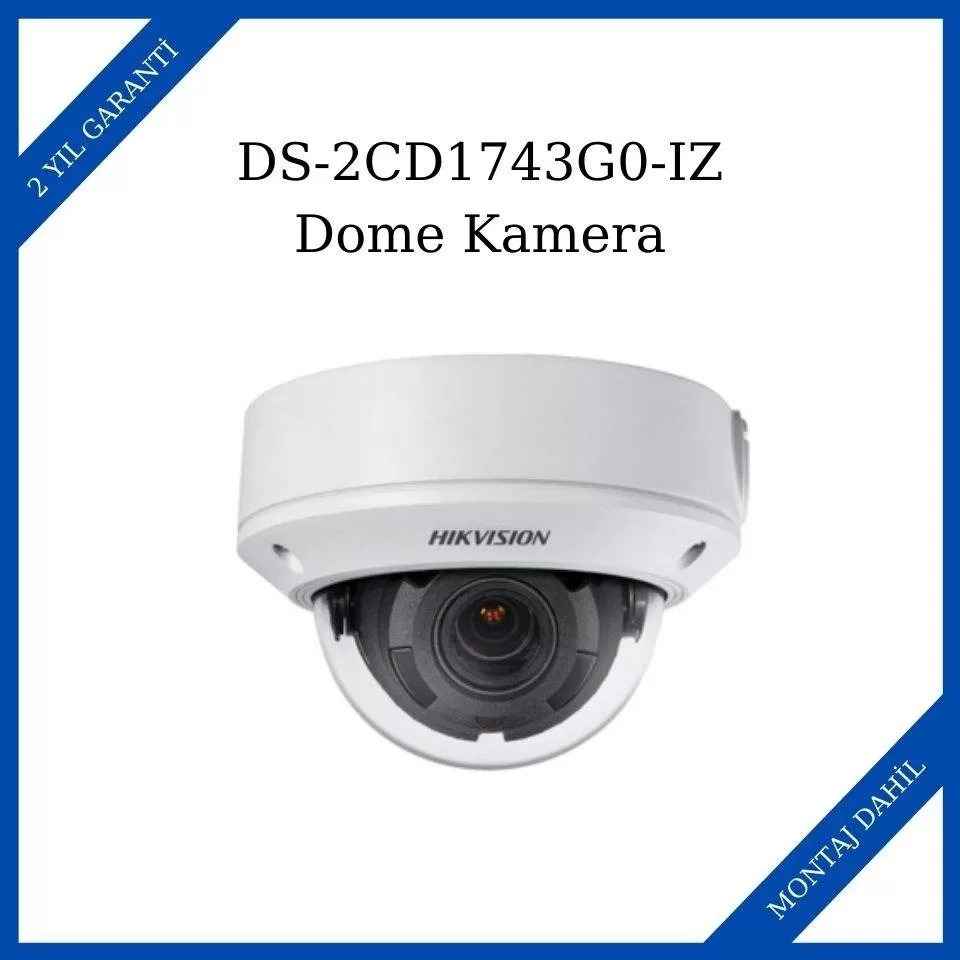 Hikvision DS-2CD1743G0-IZ 4 MP 2.8-12mm Motorized Lens IP Dome Kamera