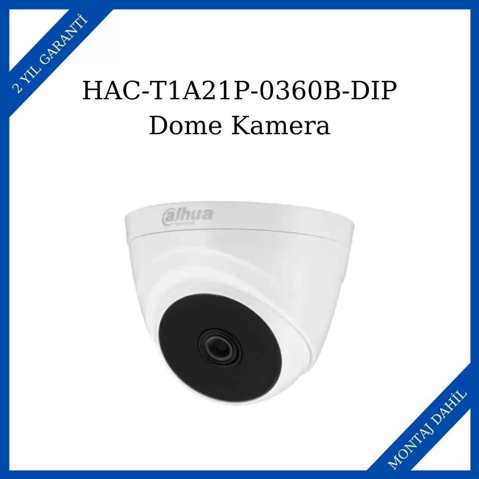 Dahua HAC-T1A21P-0360B-DIP 2MP Analog IR Dome Kamera