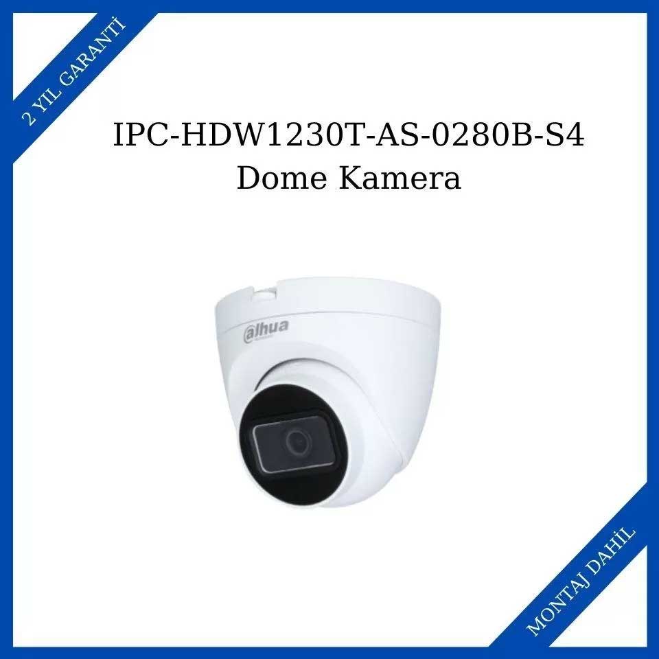 Dahua IPC-HDW1230T-AS-0280B 2MP IP IR Dome Kamera