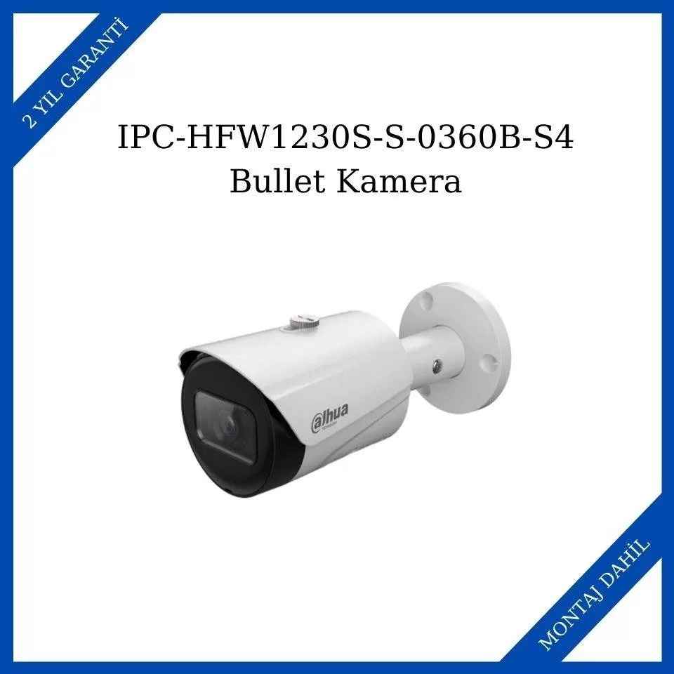 Dahua IPC-HFW1230S-S-0360B-S4 2MP Starlight IR Bullet Network Kamera