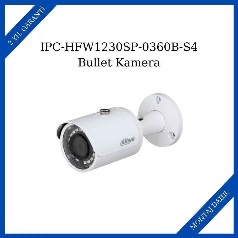 Dahua IPC-HFW1230SP-0360B-S4 2MP Entry IR Sabit Odaklı Bullet