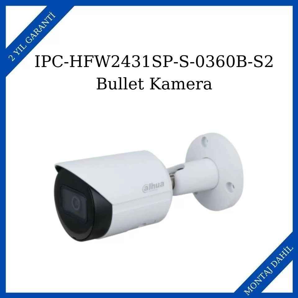 Dahua IPC-HFW2431SP-S-0360B-S2 4MP WDR IR Bullet Network Kamera