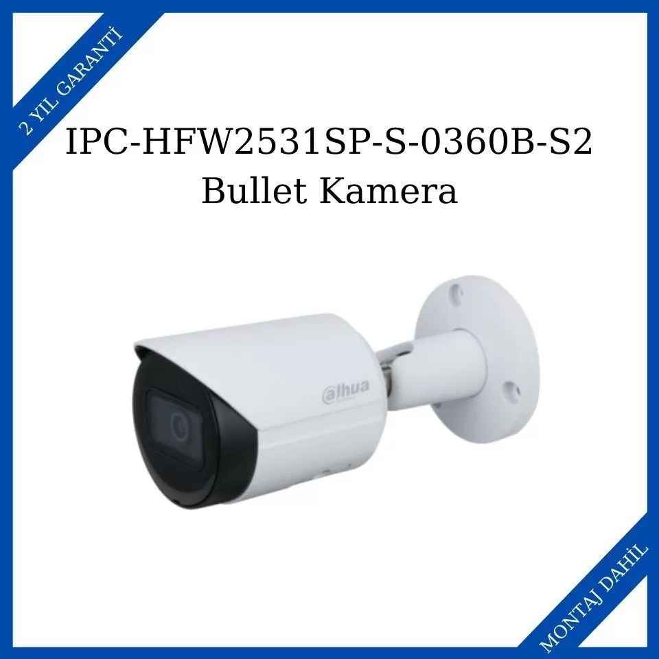 Dahua IPC-HFW2531SP-S-0360B-S2 5MP Lite IR Sabit Bullet Network