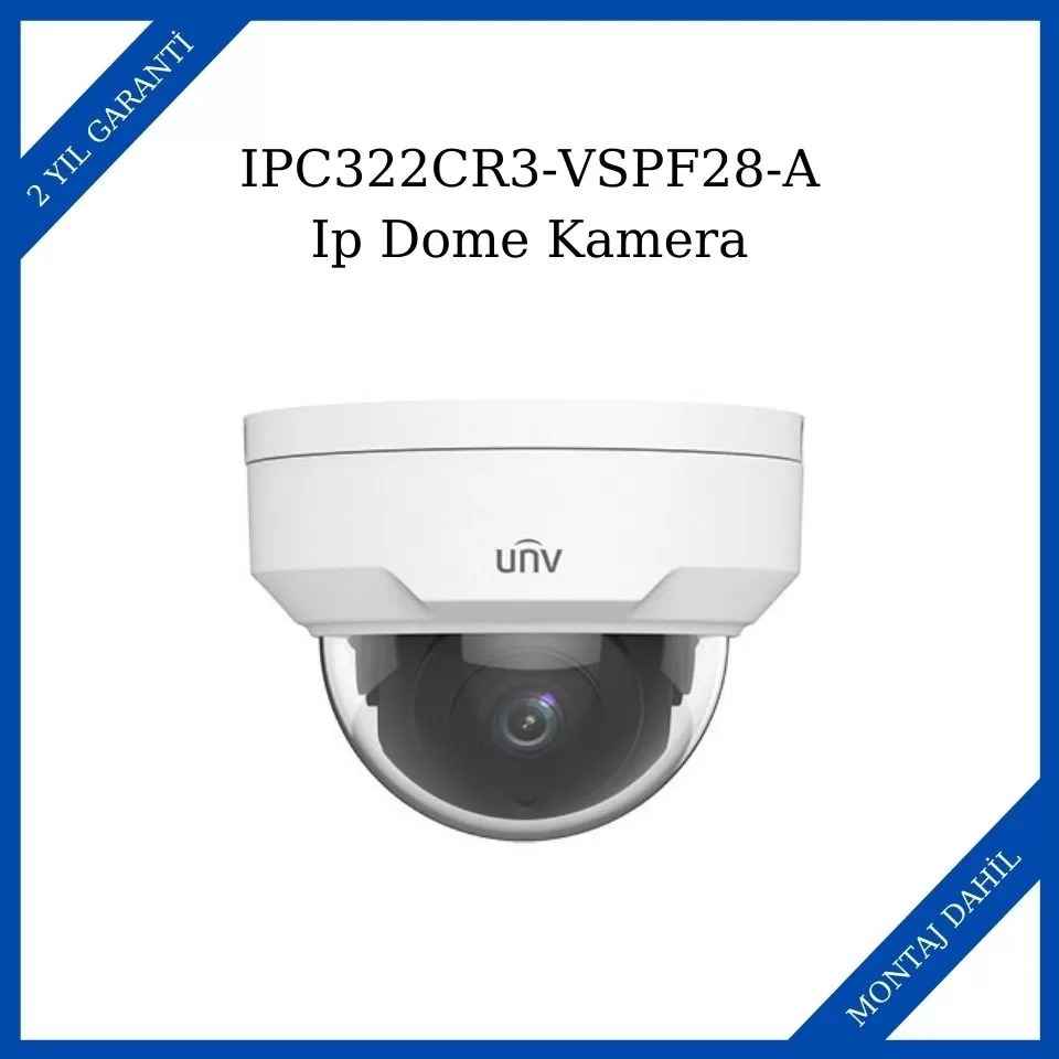 Uniview IPC322CR3-VSPF28-A Ip Dome Kamera