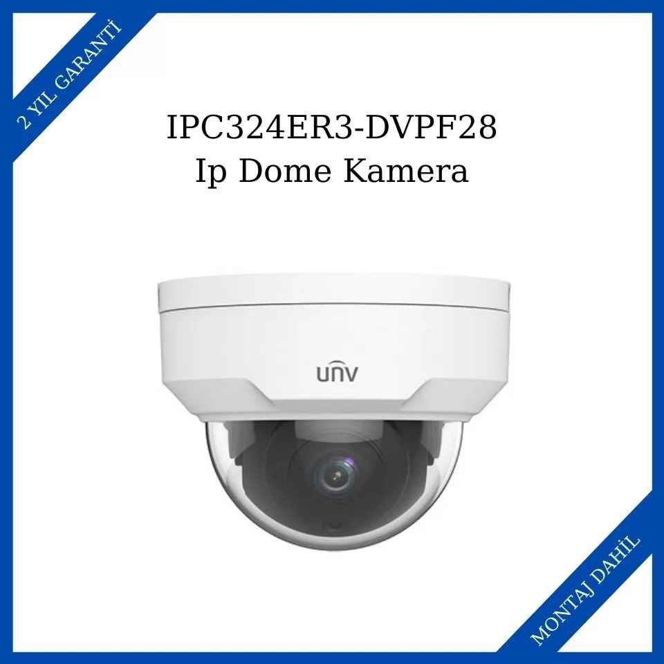 Uniview IPC324ER3-DVPF28 Ip Dome Kamera