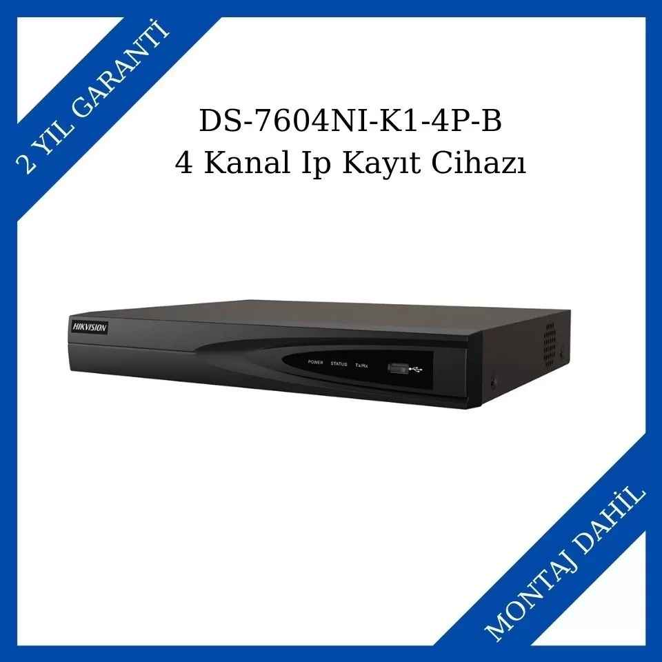 Haikon/Hikvision DS-7604NI-K1-4P-B 4 Kanal Ip Kayıt Cihazı