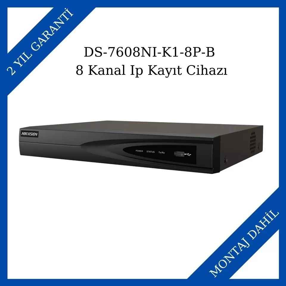 Haikon/Hikvision DS-7608NI-K1-8P-B 8 Kanal Ip Kayıt Cihazı