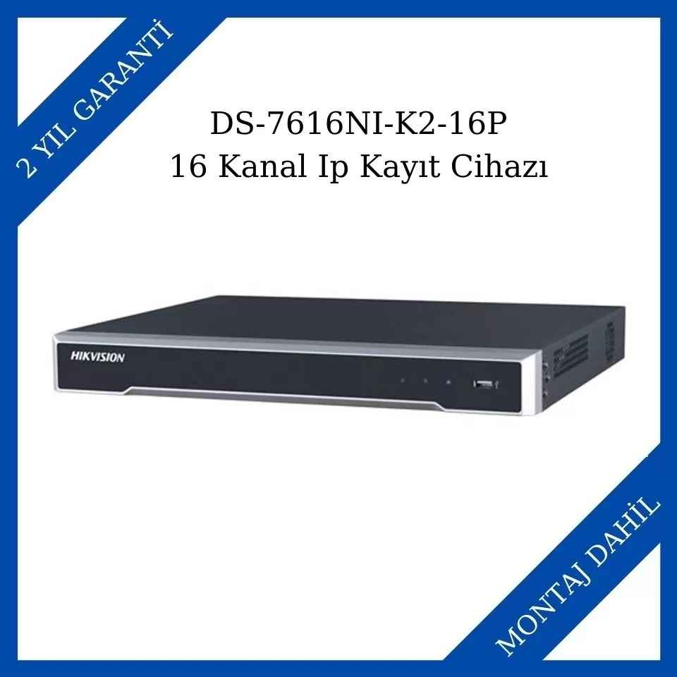 Haikon/Hikvision DS-7616NI-K2-16P 16 Kanal Ip Kayıt Cihazı