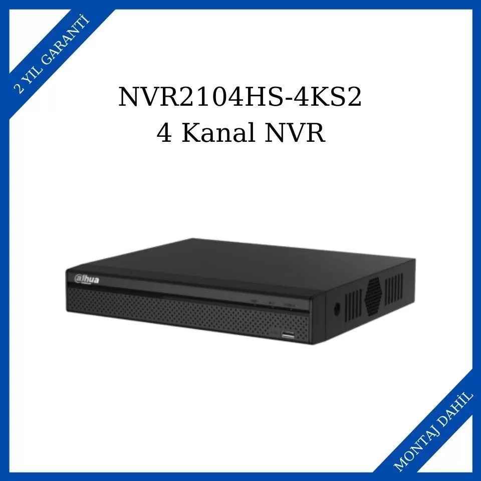 Dahua NVR2104HS-4KS2 4 Kanal Kompakt 1U Lite 4K H.265 Network Video Kaydedici