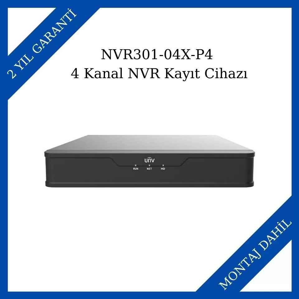 Uniview NVR301-04X-P4 4 Kanal NVR Kayıt Cihazı