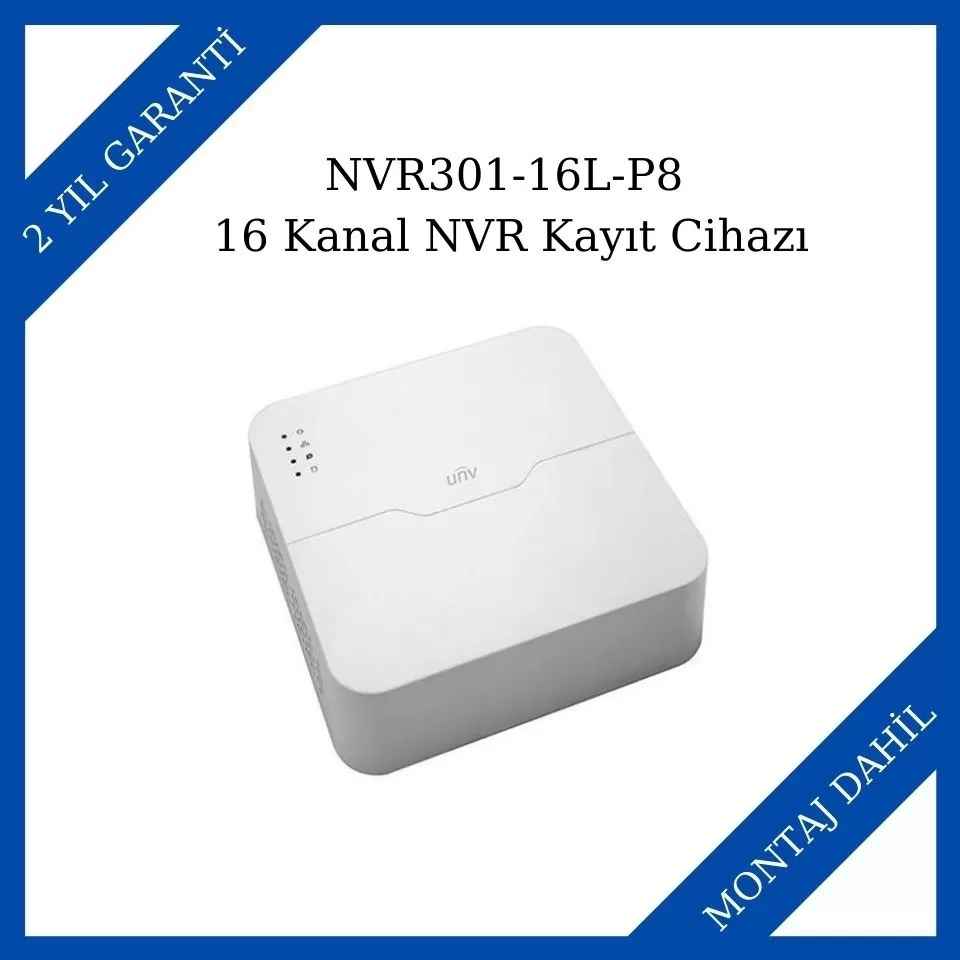 Uniview NVR301-16L-P8 16 Kanal NVR Kayıt Cihazı