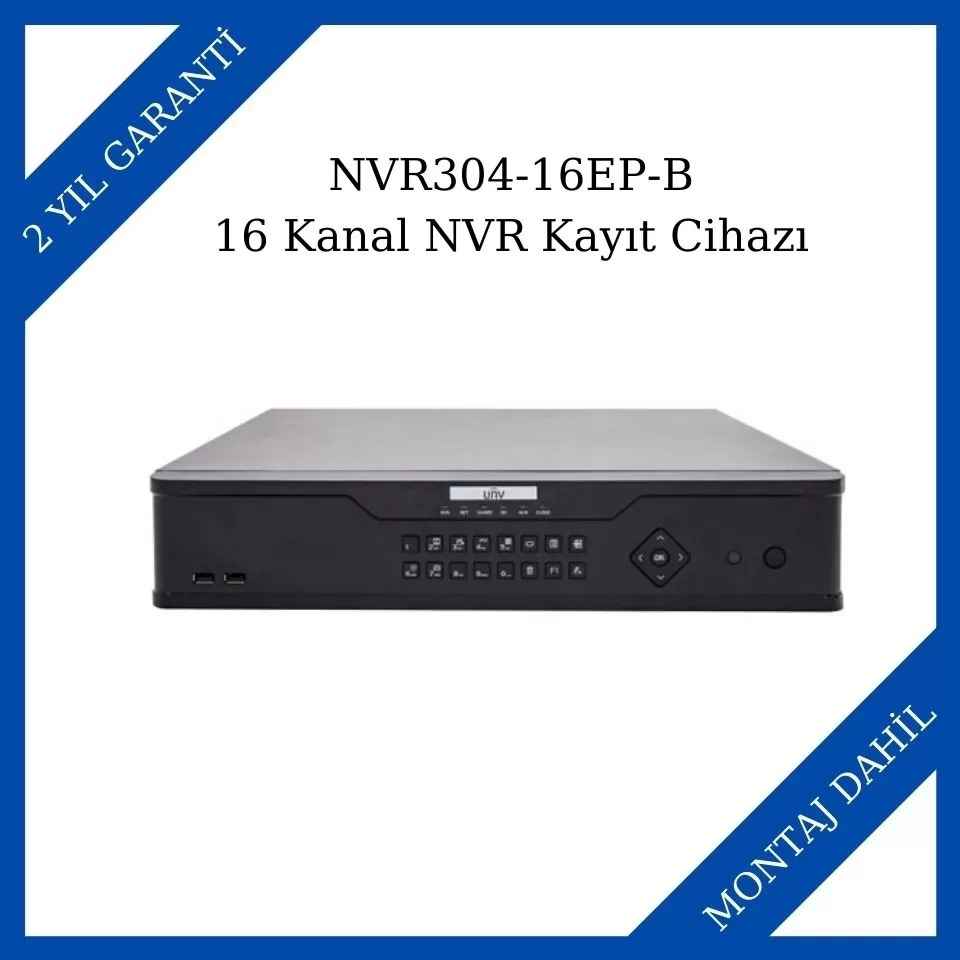 Uniview NVR304-16EP-B 16 Kanal NVR Kayıt Cihazı