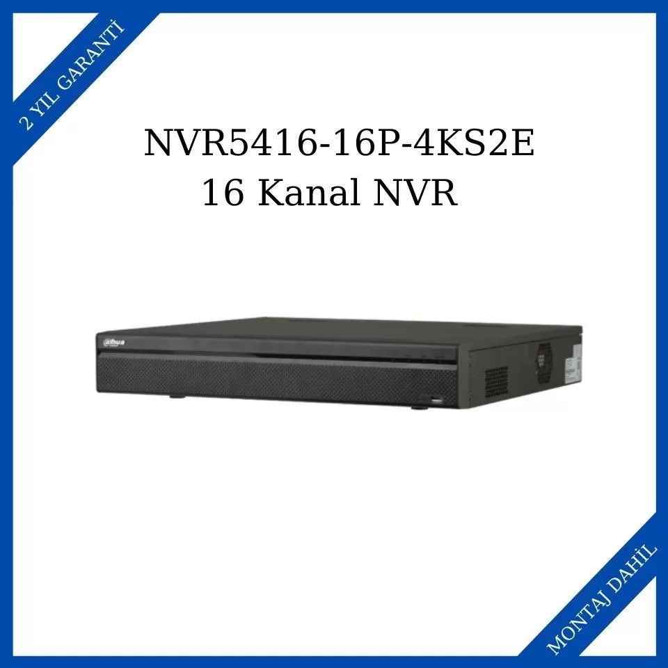 Dahua NVR5416-16P-4KS2E 16 Kanal 1.5U 16PoE 4K ve H.265 Pro Network Video