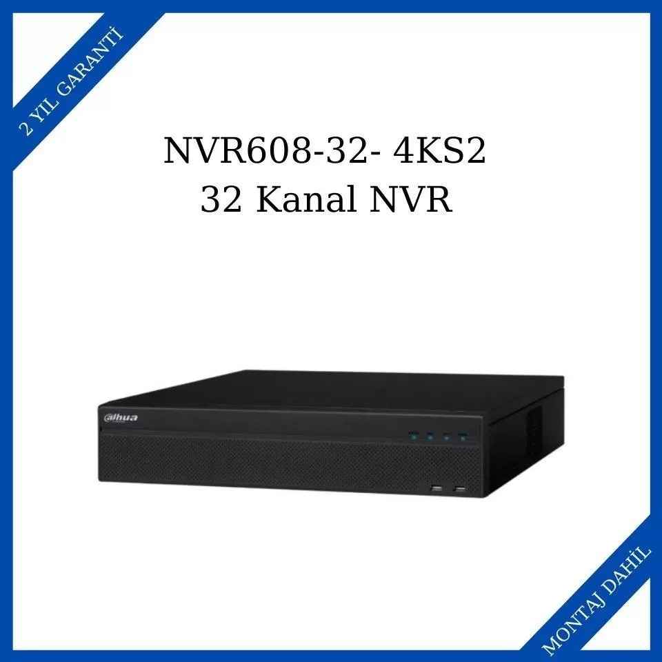 Dahua NVR608-32-4KS2 32 Kanal 2U 8HDD Ultra Serisi Network Video Kaydedici